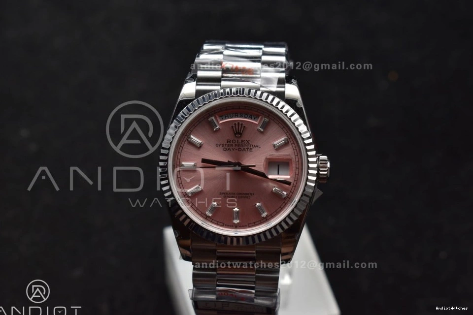 36 QF SS Pink Bracelet Edition President Weight) OnTrend DayDate vr3255 Diamond (Gain V5 904L Steel Dial Best 687 on 0519